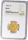 1898 リバティ ヘッド $5 ハーフ イーグル ゴールド NGC MS611898 LIBERTY HEAD $5 HALF EAGLE GOLD NGC MS61(3)