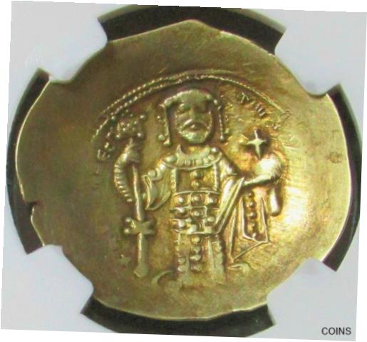 yɔi/iۏ؏tz AeB[NRC RC   [] 1078 AD GOLD BYZANTINE NICEPHORUS III EL HISTAMENON NOMISMA NGC VF 4/4