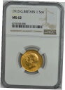 yɔi/iۏ؏tz AeB[NRC RC   [] 1913 Great Britain Gold Sovereign MS62 NGC 945535-8