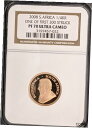 南アフリカ 2008 ゴールド 1/4 オンスクルーガーランド 最初の 300 NGC PROOF-70 UCAM の 1 つSouth Africa 2008...