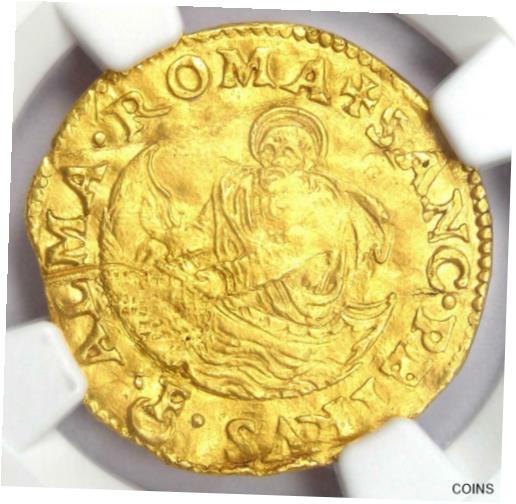 【極美品/品質保証書付】 アンティークコイン コイン 金貨 銀貨 [送料無料] 1523-34 Italy Papal Gold Fiorino di Camera Gold Coin 1 FD'C - NGC AU Details