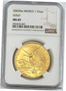 2003 MO ゴールド メキシコ 300 鋳造 1 オンス オンザ リベルタード コイン NGC 造幣局 692003 MO GOLD MEXICO 300 ...