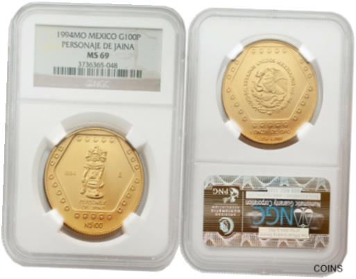  アンティークコイン 金貨 Mexico 1994 Personaje De Jaina 100 Nuevos Pesos 1 oz Gold NGC MS-69  #got-wr-011004-1319