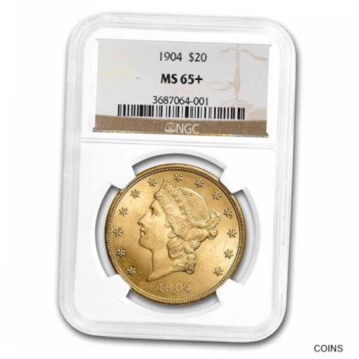 【極美品/品質保証書付】 アンティークコイン 金貨 1904 $20 Liberty Gold Double Eagle MS-65+ NGC - SKU#114996 [送料無料] #got-wr-011004-1648