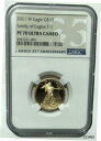 PF70 NGC アメリカン イーグル 2021 1/4 オンス ゴールド プルーフ T-1 $10PF70 NGC American Eagle 2021 O...