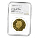 1974 モナコ 0.92 オンス レーニエ 3 世 3000 フラン 金貨 NGC PF 61 UCAM1974 Monaco 0.92 oz Rainier...