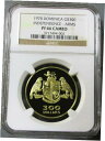 1978 ゴールド ドミニカ レア 500 鋳造 $300 NGC プルーフ 66 カメオ 独立1978 GOLD DOMINICA RARE 500 MINT...