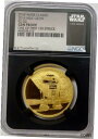 2016 ニウエ 1 オンス ゴールド スター ウォーズ クラシック R2-D2 NGC ジェム プルーフ ブラック レトロ ホルダー2016 Niue 1oz...