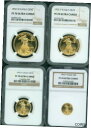1992 4 コイン セット W & P $50 $25 $10 $5 ゴールド イーグル NGC PR70 プルーフ PF70 希少1992 4-COINS ...
