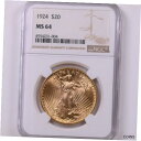 yɔi/iۏ؏tz AeB[NRC d 1924 St Gaudens $20 NGC Certified MS64 [] #oot-wr-011004-4972