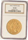 1866-S モットー $20 ゴールド ダブル イーグル コイン NGC AU58 サンフランシスコ 1933年以前 ゴールド1866-S Motto $20...