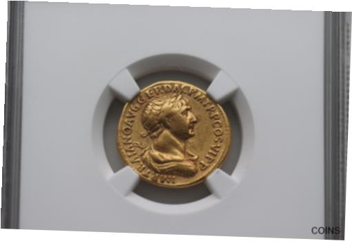 【極美品/品質保証書付】 アンティークコイン 金貨 Trajan Ancient Roman AV Gold Aureus, NGC VF, Genius / Bonus Eventus [送料無料] #got-wr-011004-6646