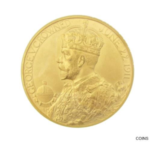【極美品/品質保証書付】 アンティークコイン 金貨 1911 GEORGE V CORONATION 51mm GOLD MEDAL - NGC [送料無料] #got-wr-011004-7326