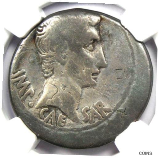  アンティークコイン コイン 金貨 銀貨  Octavian Augustus AR Cistophorus Silver Coin 25-20 BC - Certified NGC VG