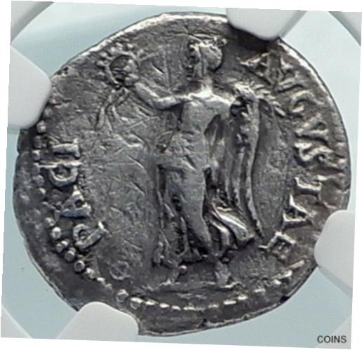  アンティークコイン コイン 金貨 銀貨  VESPASIAN Authentic Ancient Ephesos Ionia Silver Roman Coin VICTORY NGC i81838