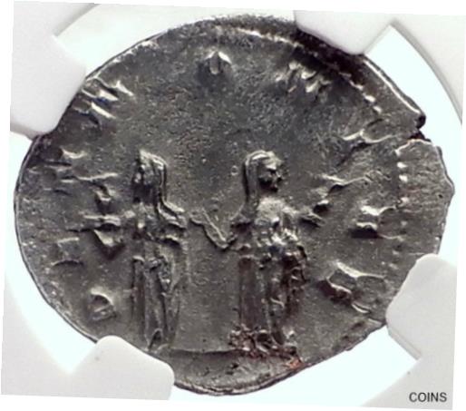 ڶ/ʼݾڽա ƥ    [̵] TRAJAN DECIUS Authentic Ancient Silver Roman 250AD Rome Coin PANNONIA NGC i70151