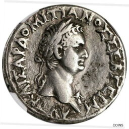 【極美品/品質保証書付】 アンティークコイン コイン 金貨 銀貨 [送料無料] ANCIENT ROMAN SILVER COIN - TETRADRACHM - DOMITIAN 81-96 AD NGC CH VF!!!