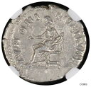 ルシラ - デナリウス - NGC Ch XF 5/5 3/5 - 出産のジュノー 座位 164 AD - 008Lucilla - Denarius - NGC Ch XF 5/5 3/5 - Juno of Childbirth Seated 164 AD - 008