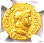 【極美品/品質保証書付】 アンティークコイン 金貨 Nero AV Aureus Gold Ancient Roman Coin 54-68 AD. Certified NGC Fine - Rare! [送料無料] #gct-wr-011040-2010