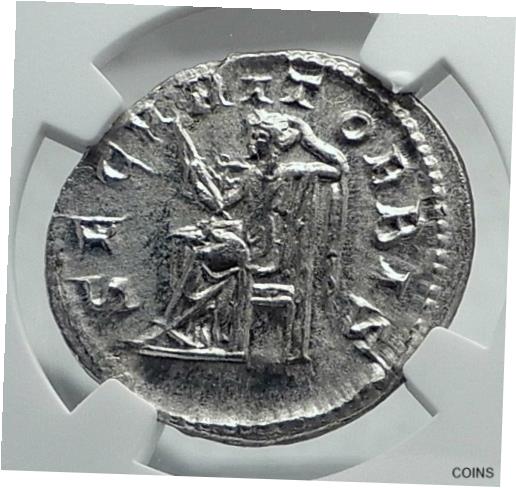 ڶ/ʼݾڽա ƥ    [̵] PHILIP I the ARAB Authentic Ancient 245AD Silver Roman Coin SECURITAS NGC i81399