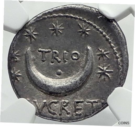 【極美品/品質保証書付】 アンティークコイン 銀貨 Roman Republic Ancient Rome Silver Coin SOL BIG DIPPER CONSTELLATION NGC i82367 送料無料 sct-wr-011040-2638