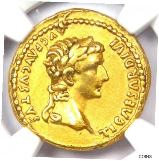  アンティークコイン 金貨 Tiberius AV Aureus Gold Ancient Roman Coin 14-37 AD - Certified NGC XF (EF)  #gct-wr-011040-266