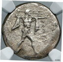 POSEIDONIA Paestum in LUCANIA 本物の古代ギリシャ銀貨 NGC i88628POSEIDONIA Paestum in LUCANI...