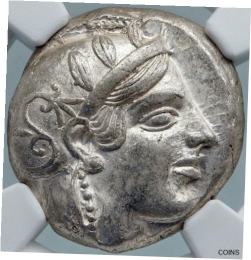 【極美品/品質保証書付】 アンティークコイン 銀貨 ATHENS Greece 455BC Ancient Silver Greek TETRADRACHM Coin Athena Owl NGC i87807 [送料無料] #sct-wr-011040-3115