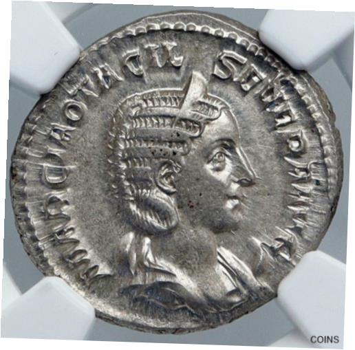 ڶ/ʼݾڽա ƥ    [̵] OTACILIA SEVERA Authentic Ancient 245AD Silver Roman Coin PUDICITA NGC i89140