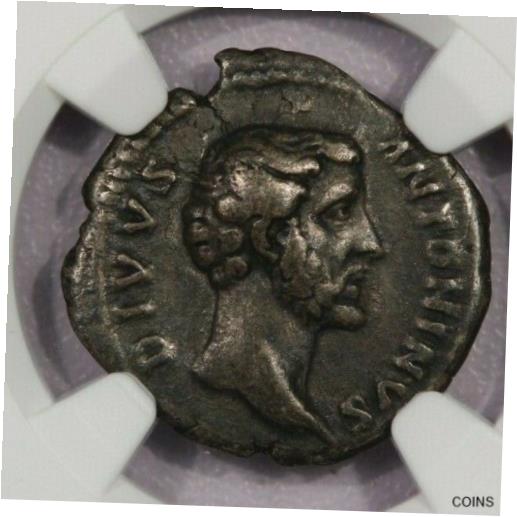  アンティークコイン コイン 金貨 銀貨  138-161 AD Roman Empire Antoninus Pius AR Denarius Posthumous issue Ch F B-6