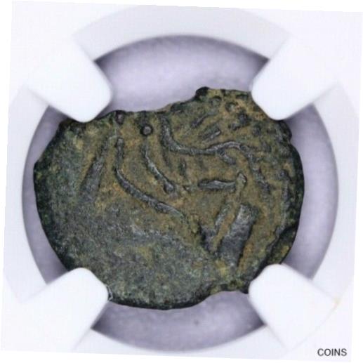  アンティークコイン コイン 金貨 銀貨  40-4 BC Judaea Herod I AE Prutah NGC - Ch F b-15