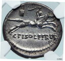  アンティークコイン コイン 金貨 銀貨  Roman Republic Rome 67BC Rome Apollo Horse Racing Ancient Silver Coin NGC i84988