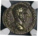 163 NGC XF ルシウス ヴェルス ローマ帝国 デナリウス マーズ レア ポートレート (18113001C)163 NGC XF Lucius Veru...