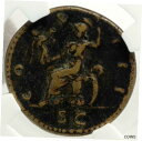 【極美品/品質保証書付】 アンティークコイン コイン 金貨 銀貨 送料無料 HADRIAN Authentic Ancient Semis / Quadrans 124AD Rome Roman Coin ROMA NGC i84976