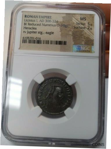  ꥭ˥ AD 308-324 Nummus MSRoman Empire Licinius AD 308-324 Nummu...