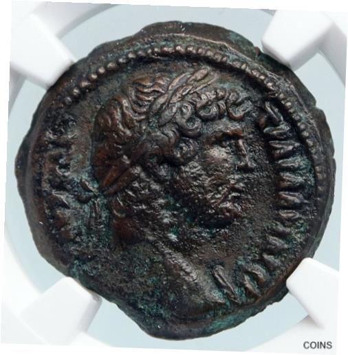 【極美品/品質保証書付】 アンティークコイン 硬貨 HADRIAN Ancient ALEXANDRIA EGYPT Old Roman Diobol Coin TORCH DEMETER NGC i89850 [送料無料] #oct-wr-011040-5982