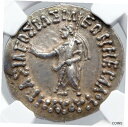 【極美品/品質保証書付】 アンティークコイン 銀貨 Ancient INDIA Area King MAUES Silver Tetradrachm Greek Coin NIKE NGC i87717 [送料無料] #sct-wr-011040-6093
