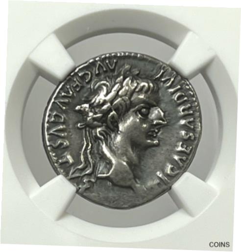 ڶ/ʼݾڽա ƥ    [̵] Tiberius AD 14-37 Silver Denarius NGC XF Tribute Penny of The Bible 12 Caesars