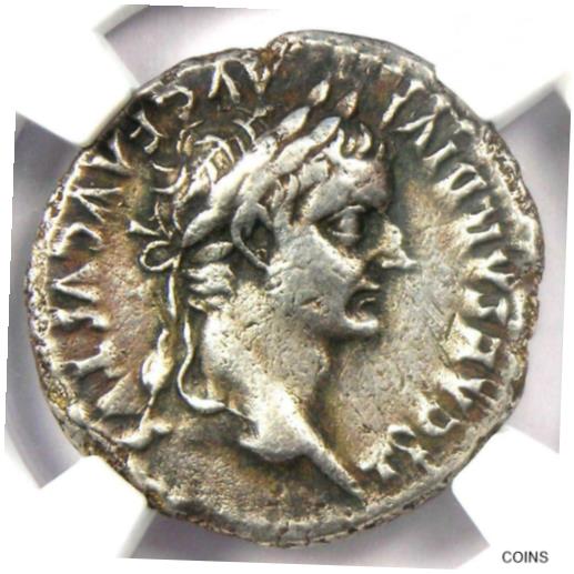 アンティークコイン コイン 金貨 銀貨  Tiberius AR Denarius Silver Tribute Penny Roman Coin 14-37 AD - NGC Choice VF