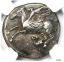 ギリシャ コリント AR スターター ペガサス & アテナ シルバー コイン 紀元前 300 - NGC Choice XF (EF)Greek Corinth...