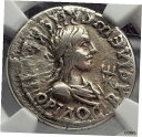 ボスポラス海峡王レクポリス 2 世 & ローマ ELAGABALUS エレクトラム古代コイン NGC i58600Bosporus King RHESKUPOR...