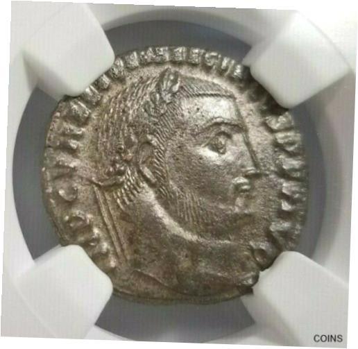 yɔi/iۏ؏tz AeB[NRC RC   [] Licinius I Roman Empire Nummus NGC AU Ancient Conservator Protector of Emperors