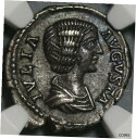 196 NGC XF ジュリア ドムナ デナリウス ローマ帝国 ジュノ ピーコック (21060601C)196 NGC XF Julia Domna Denarius Roman Empire Juno Peacock (21060601C)