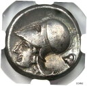 コリンシア コリントス AR ステーター ペガサス アテナ コイン 300 BC - 認定 NGC XF (EF)Corinthia Corinth AR St...