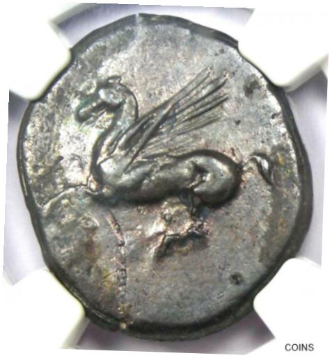 コリンシア コリントス AR ステーター ペガサス アテナ コイン 300 BC - 認定 NGC Choice VFCorinthia Corinth AR Stater Pegasus Athena Coin 300 BC - Certified NGC Choice VF