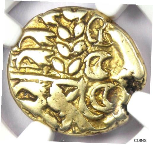  アンティークコイン コイン 金貨 銀貨  Britain Belgae AV Stater Gold Horse Apollo Coin 80-50 BC - NGC VF - 5/5 Surfaces
