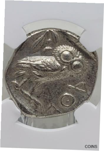 【極美品/品質保証書付】 アンティークコイン コイン 金貨 銀貨 送料無料 Ch AU Athens Attica Athena Owl Silver AR Tetradrachm Coin. 3/5 4/5 NGC Ch AU