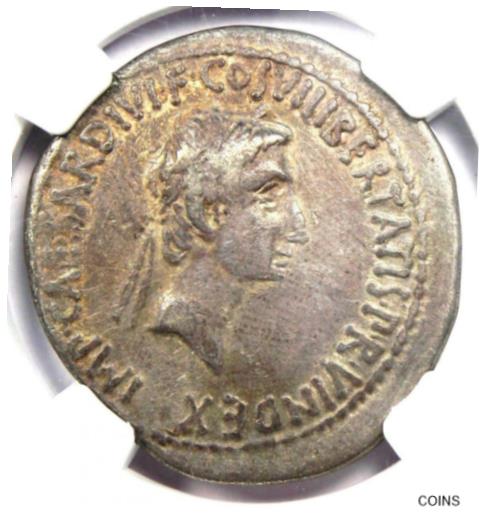  アンティークコイン コイン 金貨 銀貨  Octavian Augustus AR Cistophorus Silver Coin 27 BC - 14 AD - NGC VF - 5/5 Strike