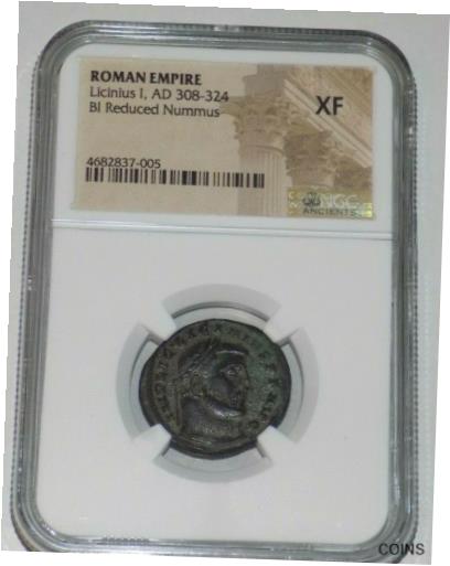 ꥭ˥ 1  AD 308-324 BI  Nummus NGC XF  ROMAN EMPIRE LI...