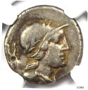 ローマン M. ヴォルテイウス Mf. AR デナリウス銀貨 78 BC - 認定 NGC Choice FineRoman M. Volteius Mf. A...